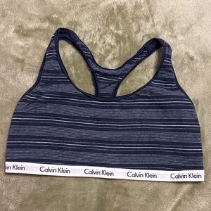 Calvin Klein Blue Striped Women's Bralette
